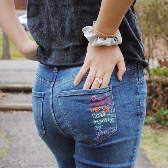 Custom Embroidered High or Low Top Converse - Picture 3 of 4